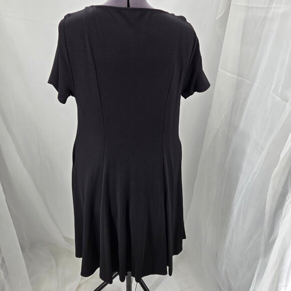 725-27 Torrid Black Midi Sweetheart Neckline dress, Super Comfortable Sz 2 16/18 - Picture 6 of 9
